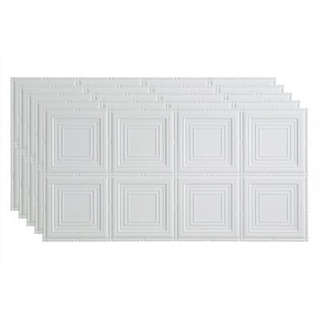 ACOUSTIC CEILING PRODUCTS Fasade Portrait - 48-3/8" x 24-3/8" PVC Glue Up Tile in Matte White - PG7801